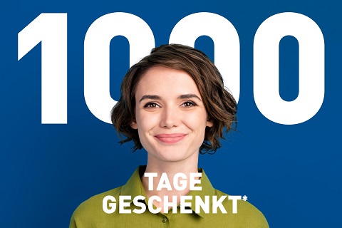 1000 Tage geschenkt!